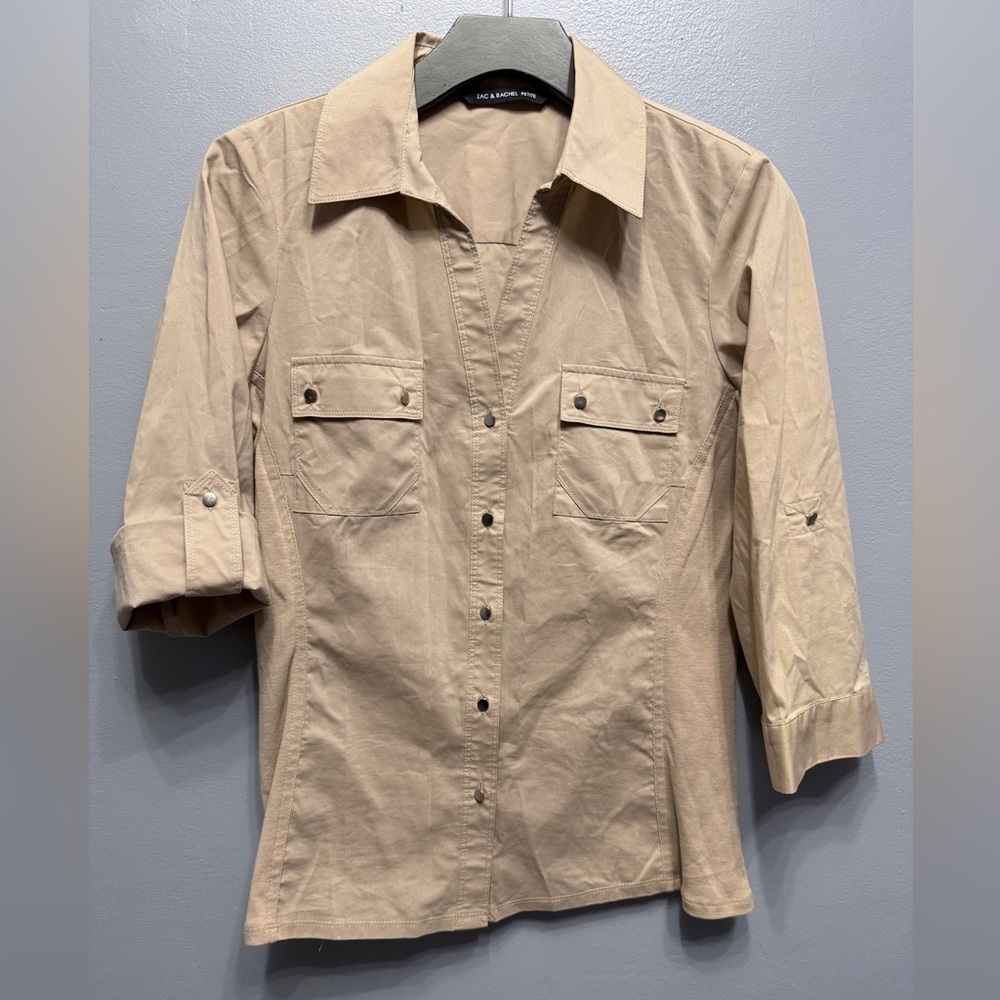#1) Never worn Zac & Rachel Beige Button-Down shirt.